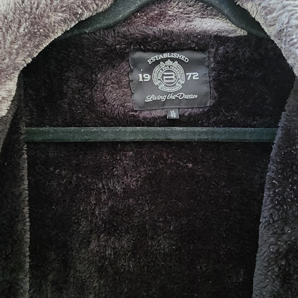 Suéter Buffalo By David Bitton Para Hombres Tejido Cremallera Completa Forrado de Piel Sintética Talla XL Gris Foto 4 de 4