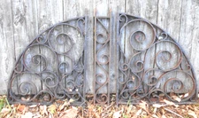 ANTIQUE HAND MADE WROUGHT IRON 3 PIECE ARCHITECURAL ARCHWAY