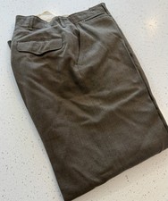 WW2 US Army Field Trousers Wool Pants OD Military M1937 30X31 Vintage FLAWS