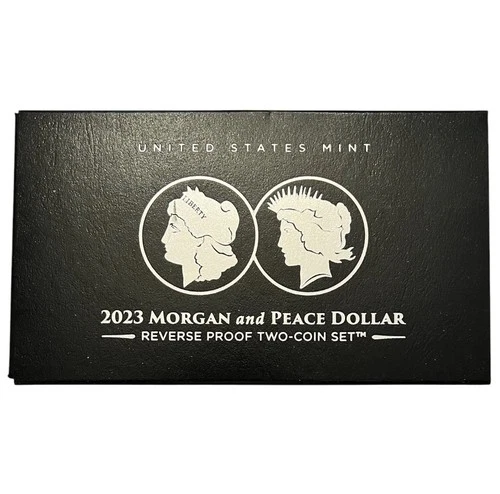 2023-S Morgan and Peace Dollar Two-Coin Set / Reverse Proof /w/Box & COA NB179