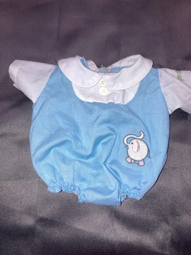 Vintage Cabbage Patch Kids/Doll Clothes Blue Elephant Preemie (677)