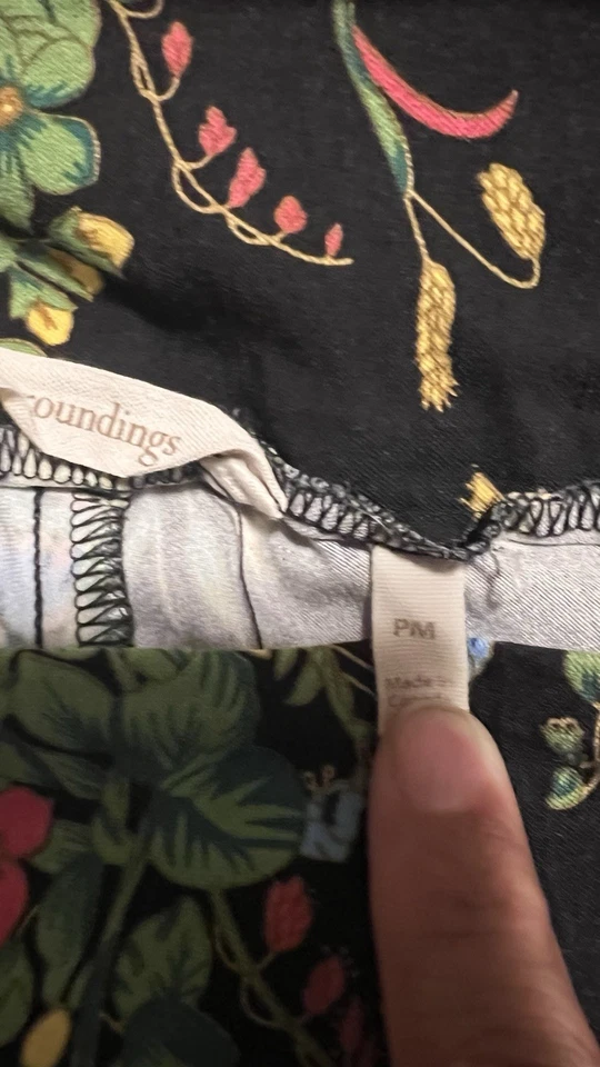 Soft Surroundings In Bloom Floral Slim Ankle Pants Medium Petite Tummy Control - Image 3 of 4