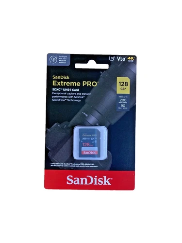 SanDisk 128GB EXTREME PRO UHS-I SDXC MEMORY CARD 200/90 Sealed - New