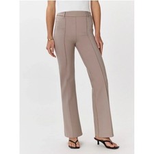 Quince Ultra-Stretch Ponte Flare Pants Womens XS Taupe High Rise Stretch Office