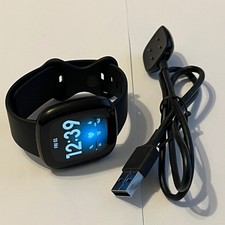 Fitbit Versa 3 GPS Smart Watch w/ Heart Rate Monitor FB511 - Black