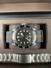Tudor Black Bay Smiley 41mm 79220. Cloth Band (Spare Stainless Steel Band)