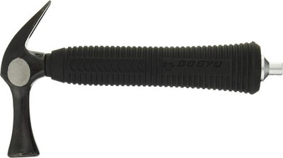 Dogyu Elastomer Grip Short Hammer 210mm Flat Face Nail puller 00200 From Japan
