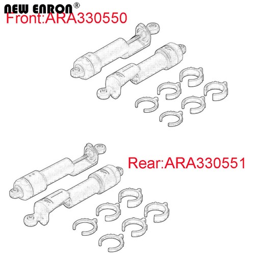 Front Rear Shock Absorber ARA330550 ARA330551 For Arrma BIG ROCK SENTON TYPHON - Picture 3 of 37