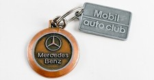 Vintage Mercedes Benz 1970’s Karriers USA Metal Keychain FOB Early RARE + Mobil