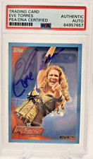 EVE TORRES AUTO #/2010 Blue PSA/DNA 2010 Topps Raw #63 WWE WWF Champion Diva
