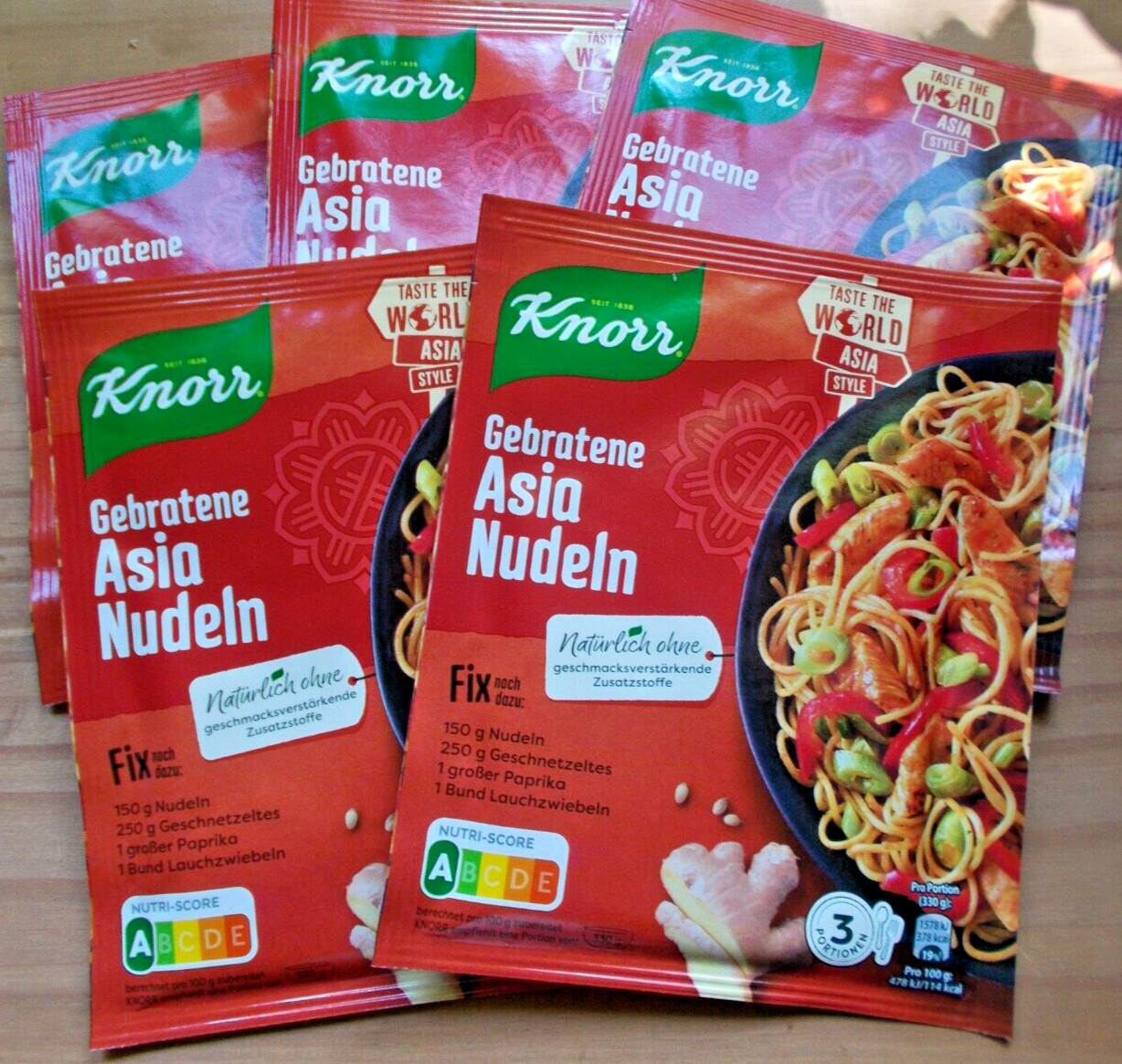 ¡Nuevo! Knorr Fideos Asia Fritos (43,33/kg) 5 x 30g - Mejor Precio