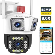 6K 12MP Outdoor WiFi HD Camera PTZ Motion Tracking Video Waterproof Surveillance