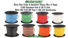HD Trailer Automotive Primary Wire 14 Gauge 8pk Assortment 100Ft. Each