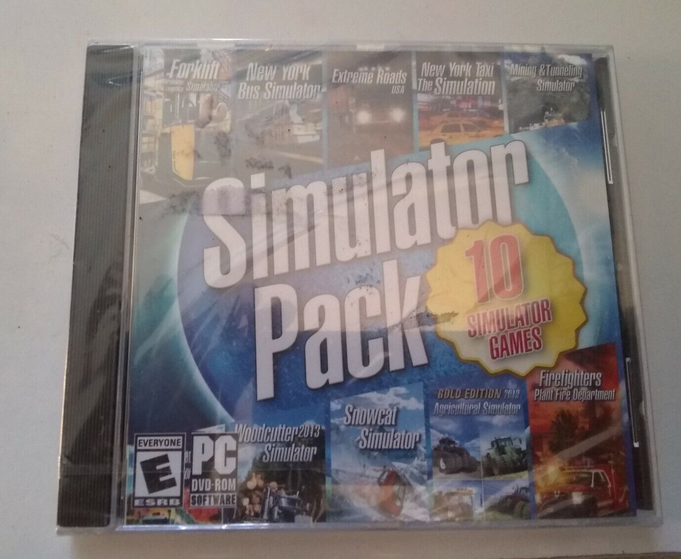 SIMULATOR PACK 10 GAMES PC DVD ROM VIDEO GAME Bus Taxi Farm Mining Snowcat  more