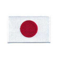 40 x 25 mm Japan Flagge Flag Nihon Nippon Tokio Patch Aufb&uuml;gler Aufn&auml;her 0931 A