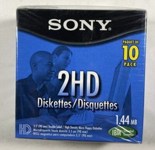 Sony 2HD Floppy Diskettes 1.44MB 10 pack Brand New Sealed