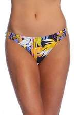 New Trina Turk Bal Harbour Floral Shirred Side Hipster Bikini Bottom Sz 6 NWT 68