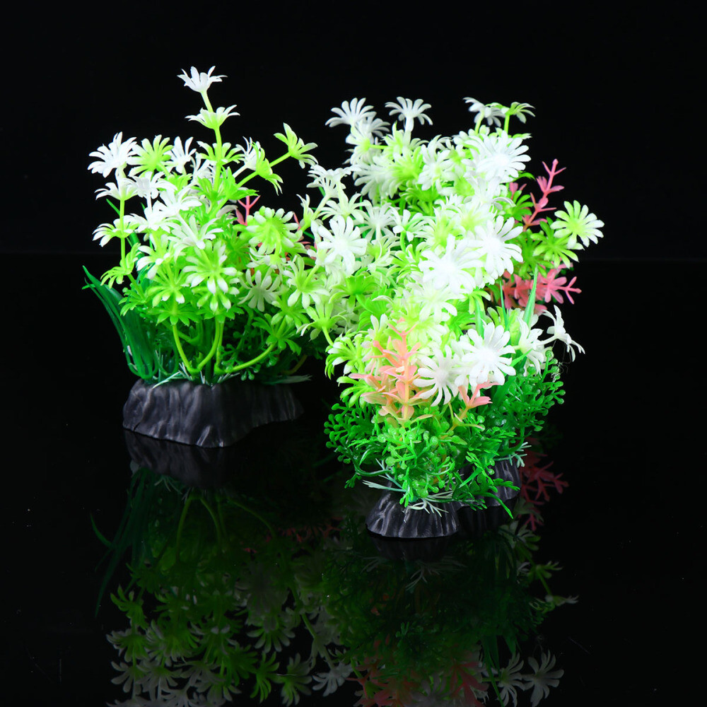 3 Pcs Silk Aquarium Plants Fish Tank Decor Aquarium Ornaments eBay