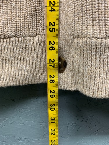 J.Crew Herren Strickjacke Pullover hellbraun groß Baumwolle Knopfleiste Schalkragen - Bild 8 von 9