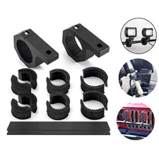 2PCS 1.5/1.75/2" Bull Bar Roll Cage Mount Bracket Tube Clamps Holder LED Light