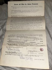 Antique New Hampshire Prowse Land Deed Sold b...
