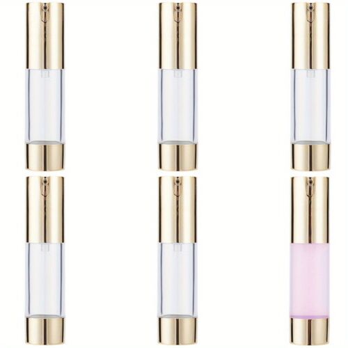 6Pcs Plastic Empty Refillable Airless Pump Bottle Travel Lotion Foundation