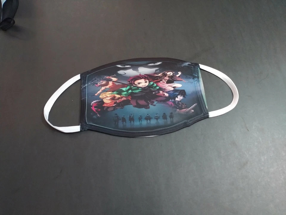 Fabric FACE MASK Cover Demon Slayer Anime Nezuko WASHABLE Tanjiro Adult Size New - Image 3 of 4