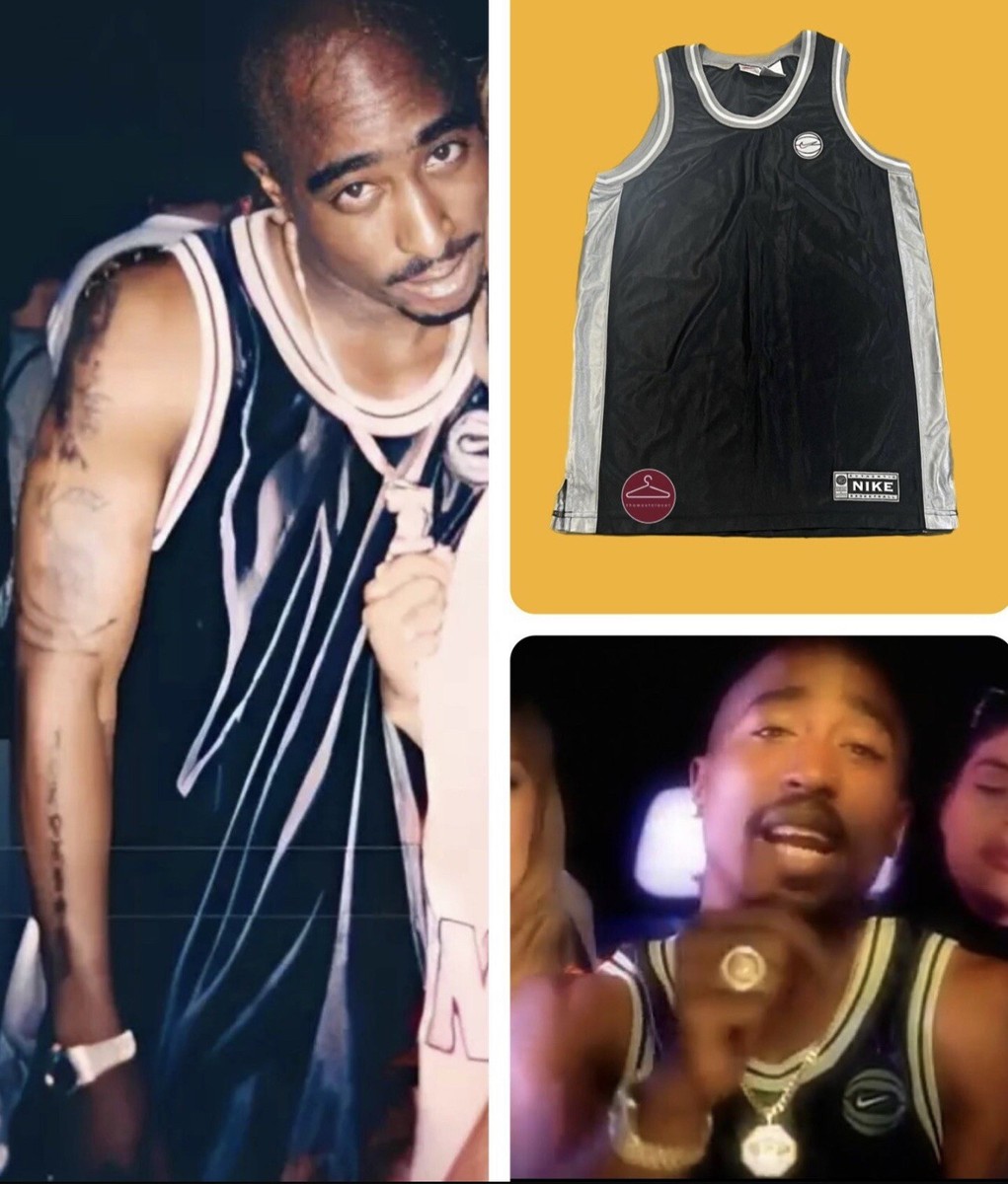 Nike Vintage 90s Tupac Rare Hiphop Jersey Shirt Grail | eBay
