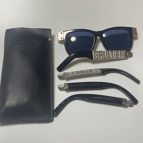 Jean Paul Gaultier 56-8002 Marble Sunglasses Vintage Arms Changable with Case