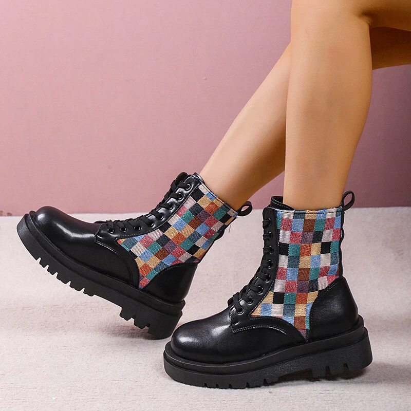 Platform biker hotsell boots ladies