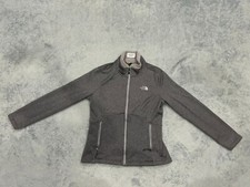 THE NORTH FACE WOMENS JACKET MEDIUM GRAY FLEECE FULL ZIP
