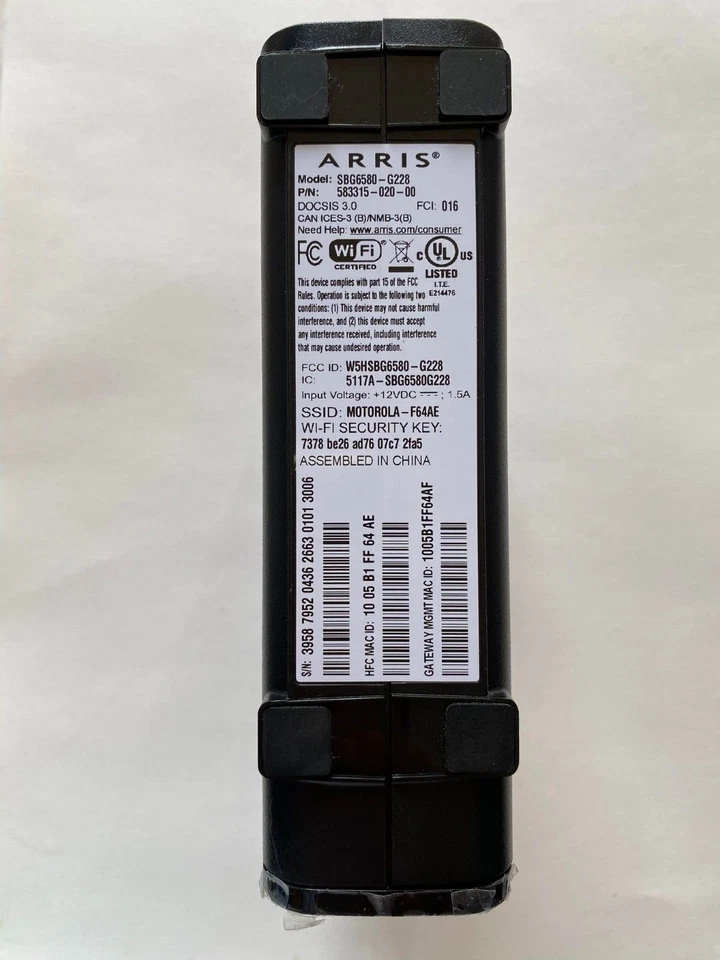 ARRIS SURFboard SBG 6580-G228 Cable Modem, Wi-Fi Router ( No charger ) home GOOD - Image 4 of 4