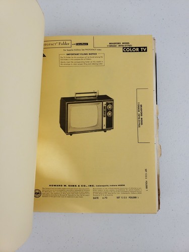 Vintage Howard W Sams Photofact Service Manual Vol 133 Sets 1321-1330 Television - Picture 6 of 12