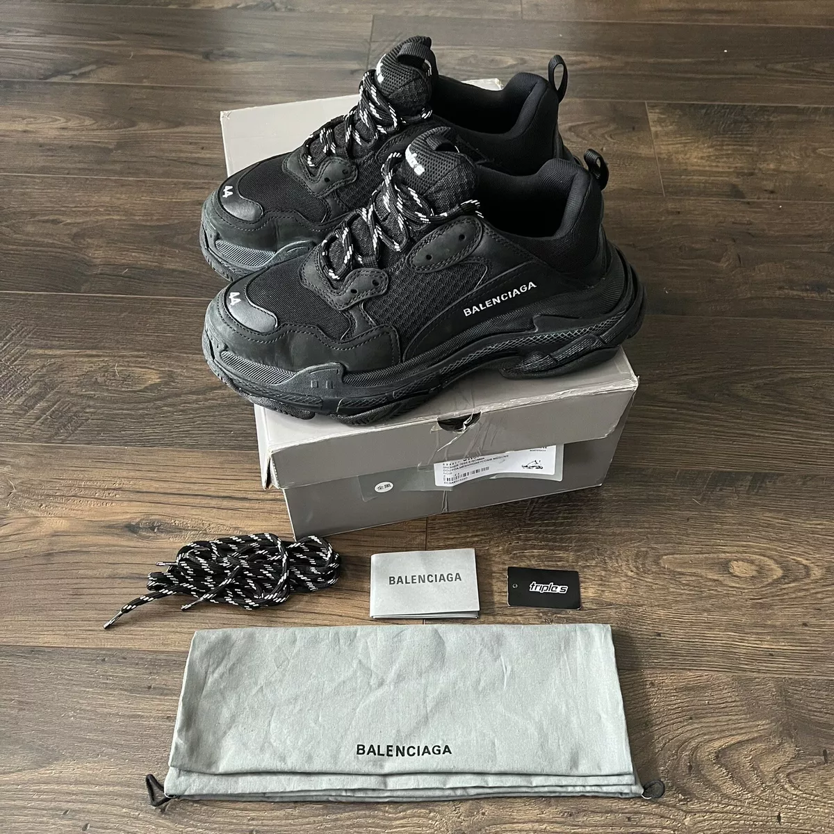 balenciaga triples black 43