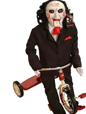 Tobin Bell Autographed Saw Jigsaw Billy Puppet Doll with Tricycle