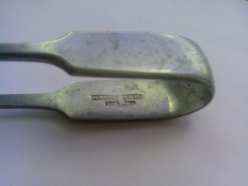 Antique Silver Plated Sugar/Ice Tongs Pelican silver 19 century T.W. & Sons - Picture 5 of 5