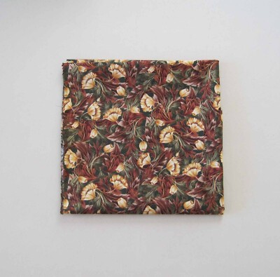 1 Yard Windsor Collection Hoffman International Fabric Floral Metallic 100