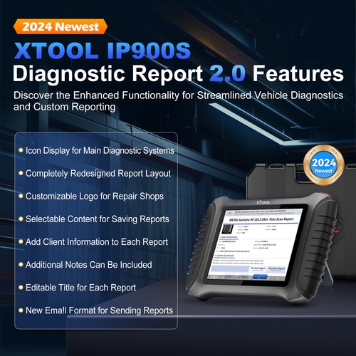 XTOOL IP900S OBD2 Auto Diagnostic Scanner Bidirectional Topology Tool AutoAuth - Picture 6 of 14