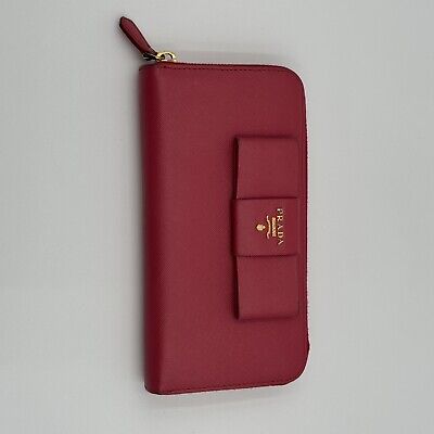 Prada Saffiano Leather Pink Bow Tie Wallet | eBay Prada Saffiano Leather Pink Bow Tie Wallet | eBay