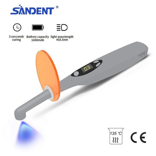 Lámpara de curación de luz dental inalámbrica LED 3 segundos luz de curado dental gris 3S EE. UU. - Imagen 7 de 13