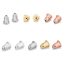 10Pcs/5 pairs 925 Sterling Silver Hypoallergenic Locking Earring Backs Finding