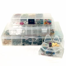 5 Pieces set Plastic Box  Organizers for Beads Sewing Art supplies storage box 
