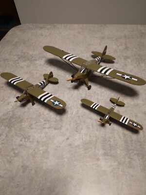 PIPER CUB L-4 BRONCO AND SMER PRO-BUILT TRAINERS 1/35 1/48 1/72 TRIO OF MODELS 