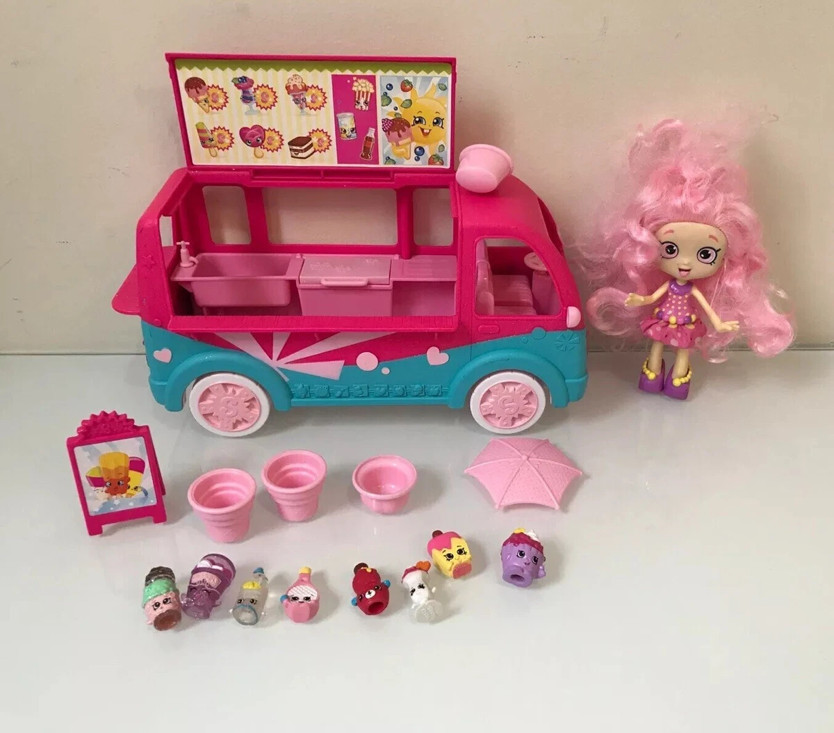 SHOPKINS Bus FOOD ICE TRUCK 3 EXCLUSIVE Figures & Doll Lot 630996561126 | eBay