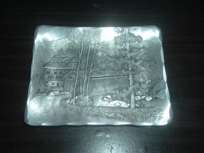 Wendell August Covered Bridge  Forged Aluminum  Plate First Nat'l Bank Pa