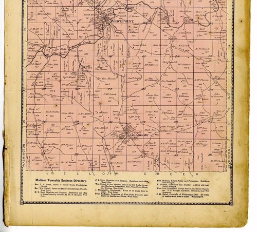 Rare 1870 Map of Madison, Ohio, with family names, from Columbiana County atlas - Picture 4 of 5