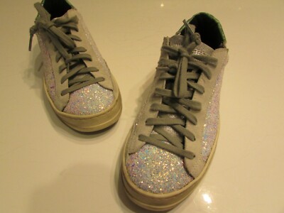 AUTHENTIC  P448 John Iridescent Glitter Low Top Sneakers / Size 36 /  $395 