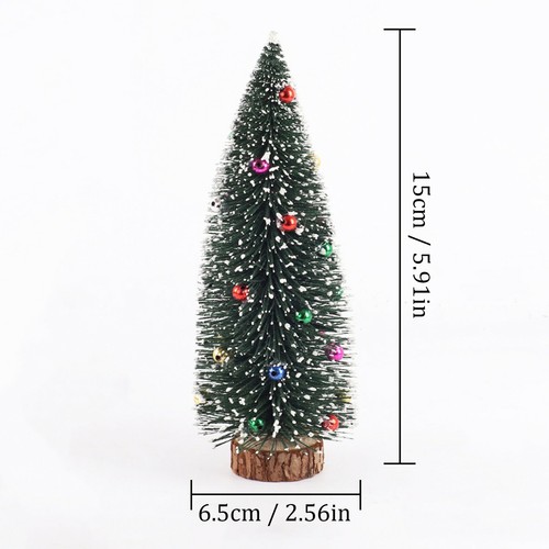 Desktop Decor Mini Christmas Tree Table Top Small Pine Tree Xmas Green Model DIY - Picture 6 of 15