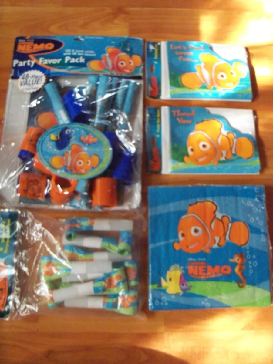 Finding Nemo Birthday Party Supplies Multi-color 6pc Lot Party Express NOS
