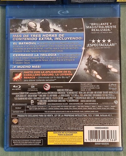 Pack Blu ray Trilogia: El caballero oscuro + Batman begins + La leyenda renace - Imagen 3 de 3